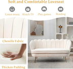Small Modern Chenille Loveseat Sofa,