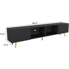 Television Console Table with Storage Cabinets