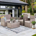 Patio Furniture Set with Cushions,