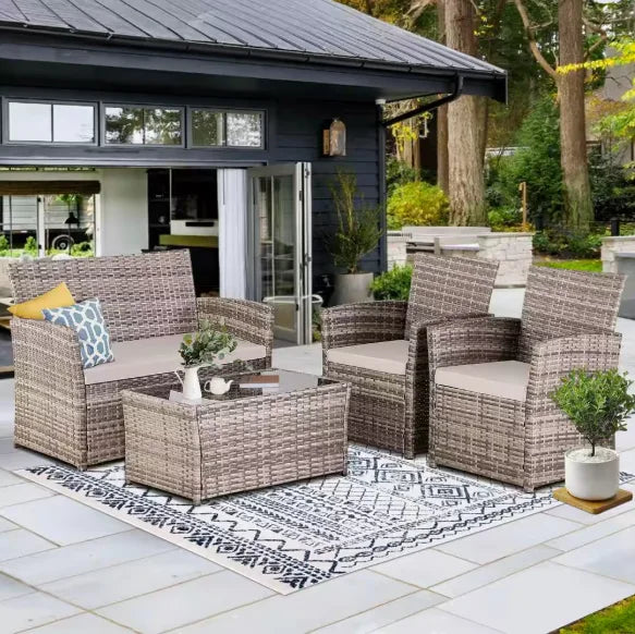 Patio Furniture Set with Cushions,