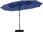 Extra Large Patio Umbrella with Solar Lights