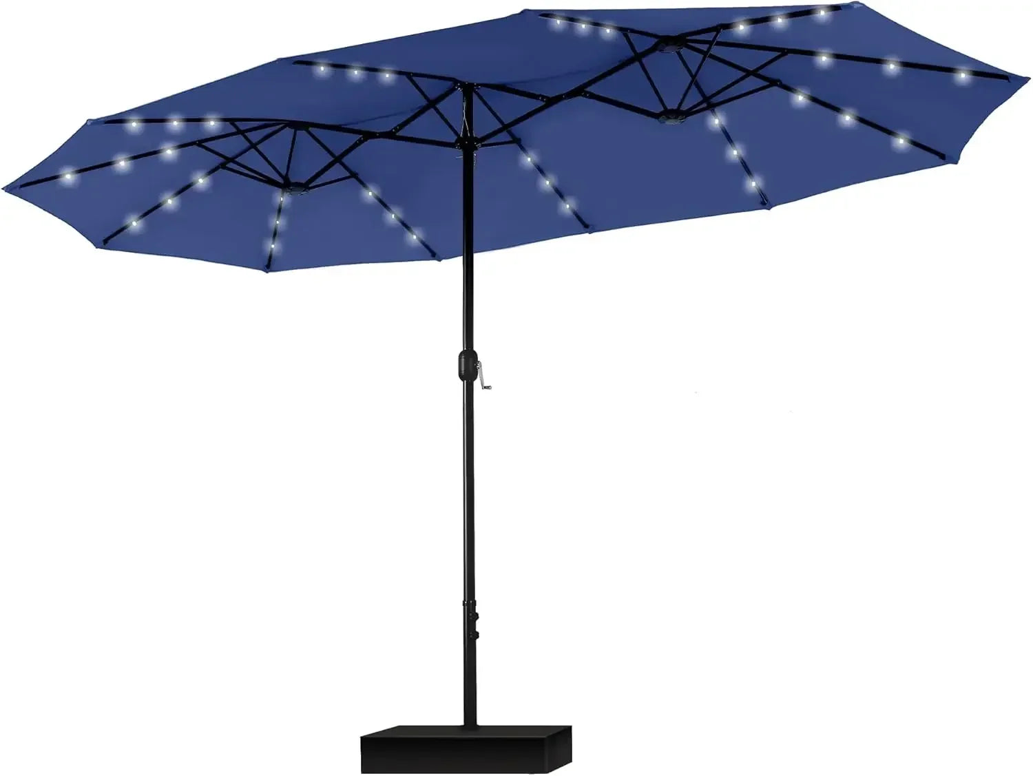 Extra Large Patio Umbrella with Solar Lights