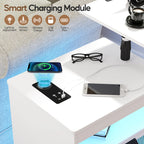 Wireless Charging Station, LED Nightstand