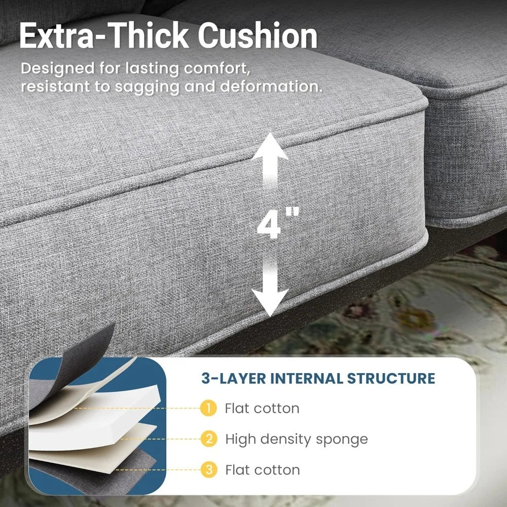 Outdoor Metal Sectional Furniture with Cushions