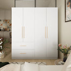 Modern Wardrobe Armoire Closet with Drawers