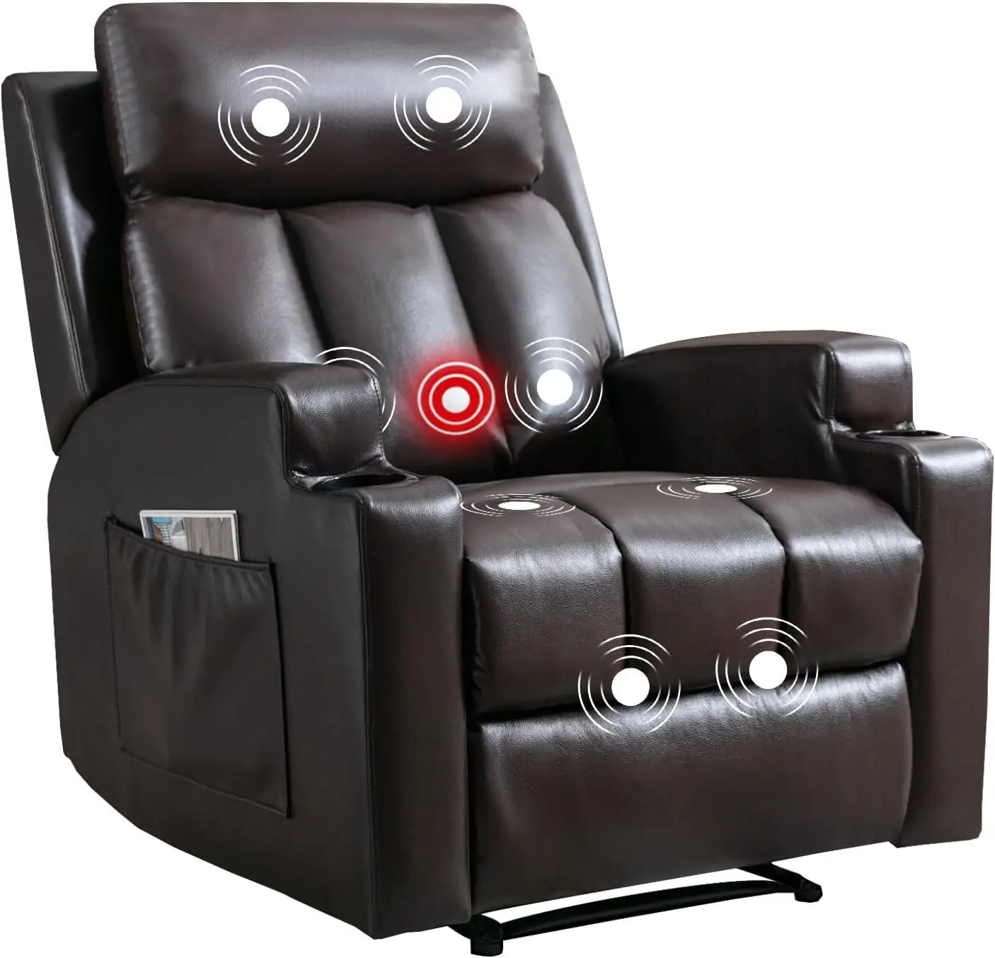 Manual Recliner with Massage and Heat