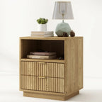 Fluted Nightstands Set  Modern Design