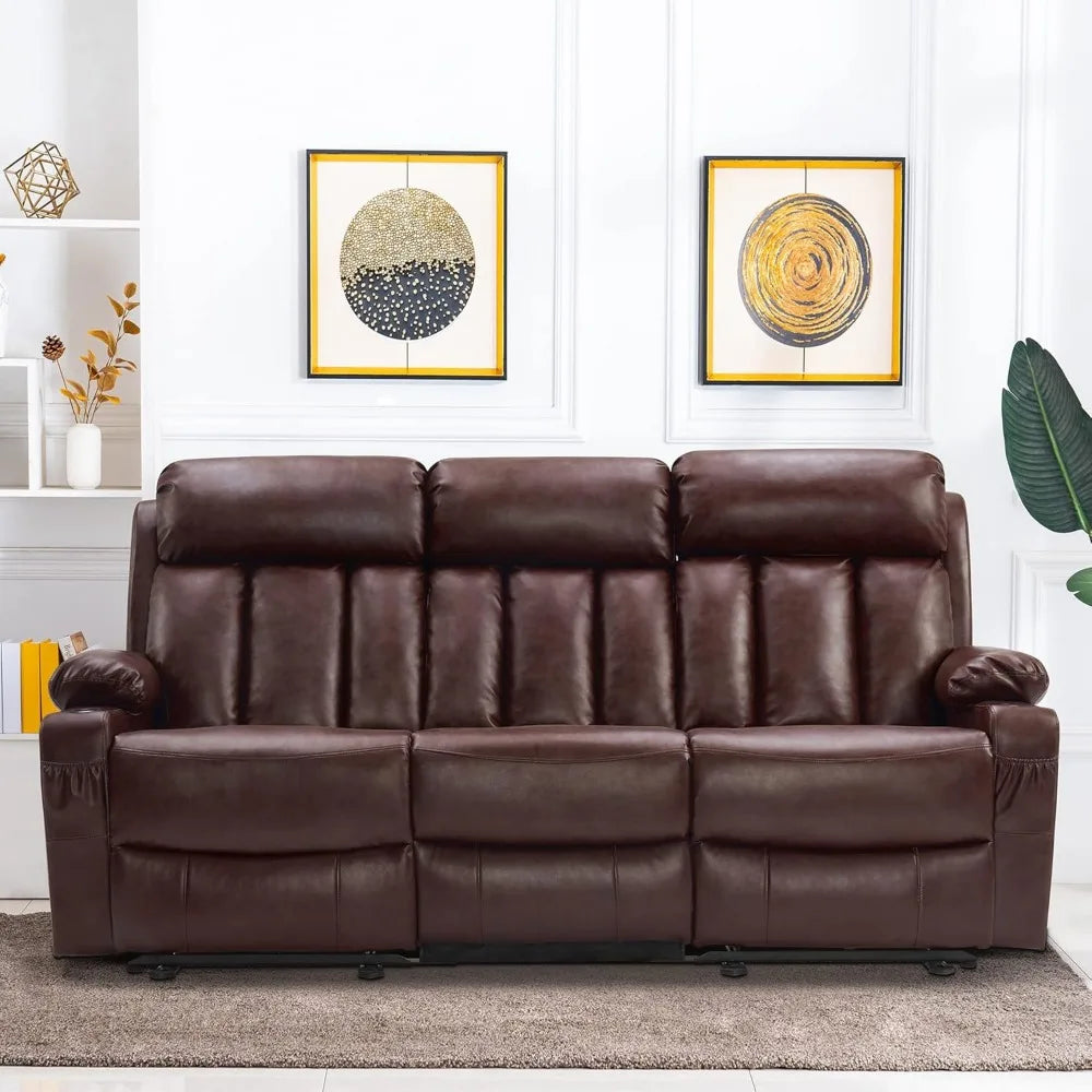 Reclining Sofa with Heat and Vibration