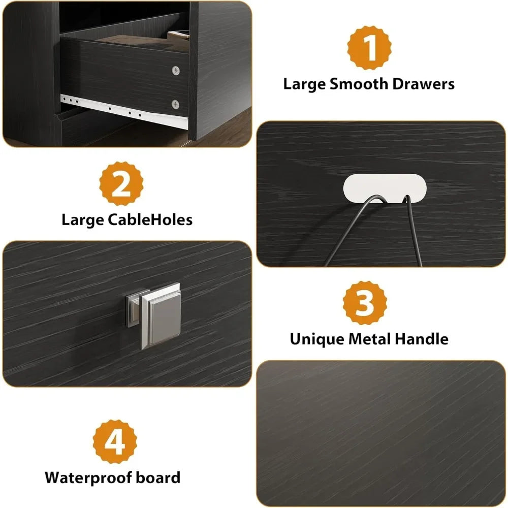 Modern Entertainment Center with Storage Drawers