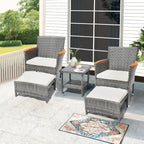 Outdoor Bistro Wicker Patio Set