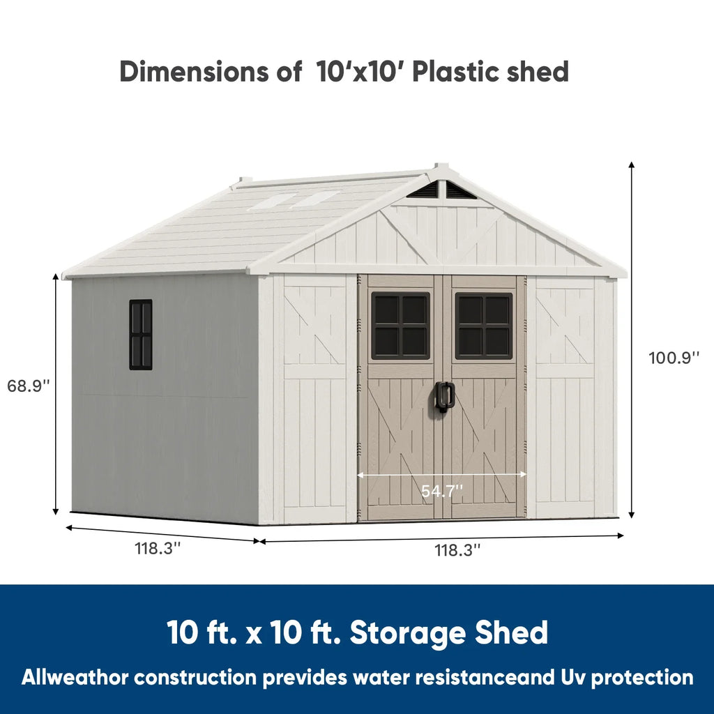Waterproof & Rustproof Outdoor Tool Shed