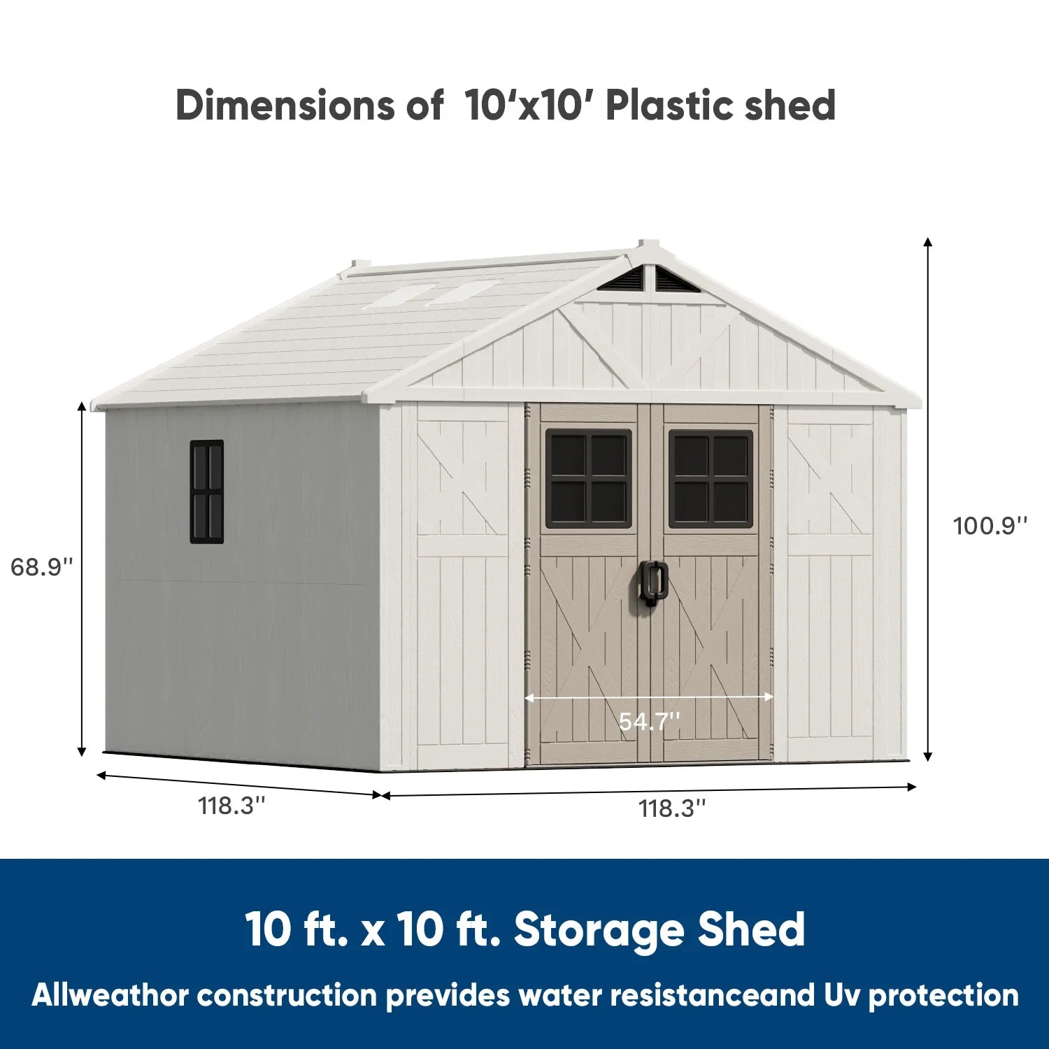 Waterproof & Rustproof Outdoor Tool Shed
