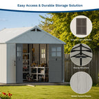 Waterproof & Rustproof Outdoor Tool Shed