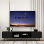 Television Console Table with Storage Cabinets