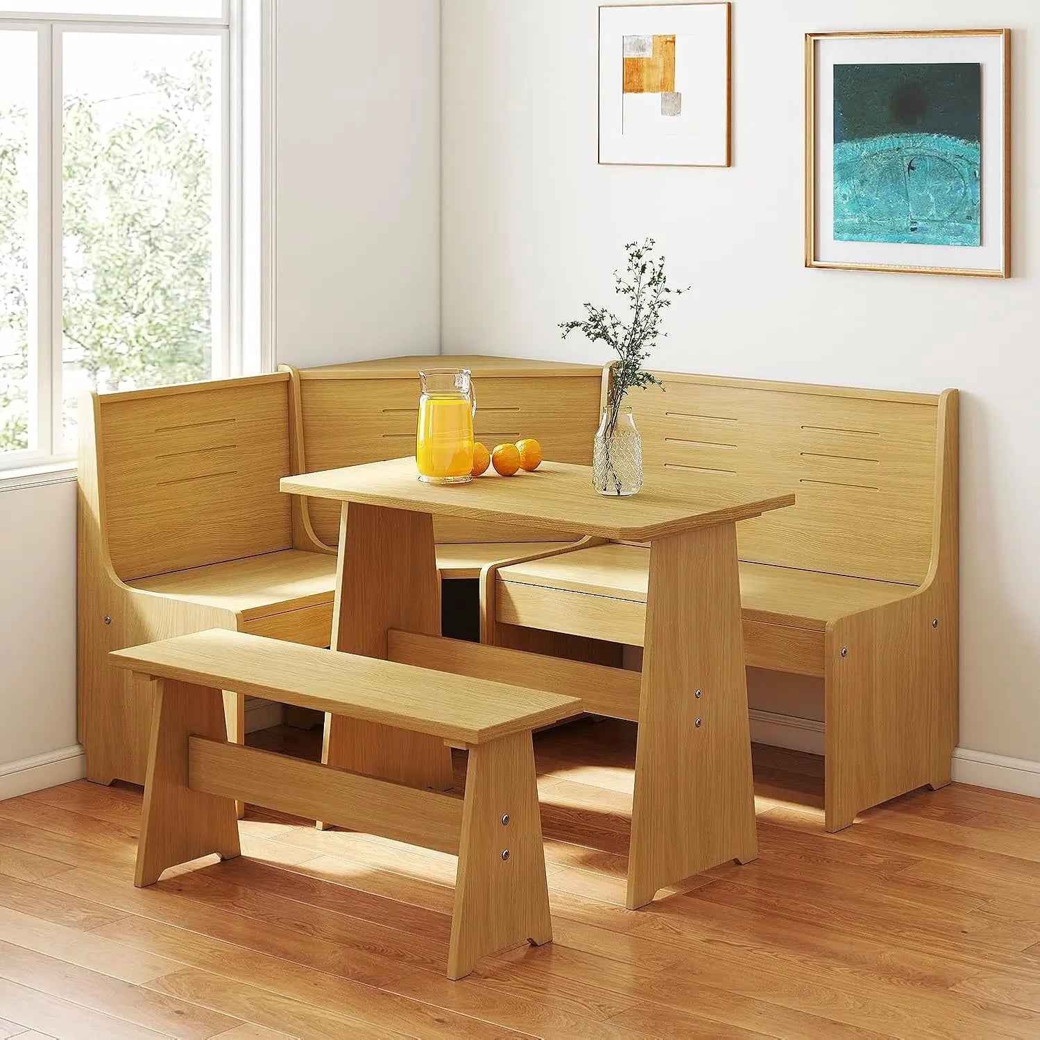 Dining Table Bench Chair Set