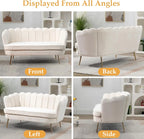 Small Modern Chenille Loveseat Sofa,