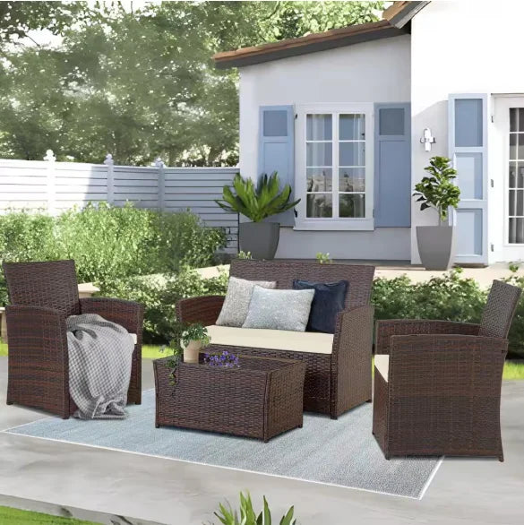 Patio Furniture Set with Cushions,
