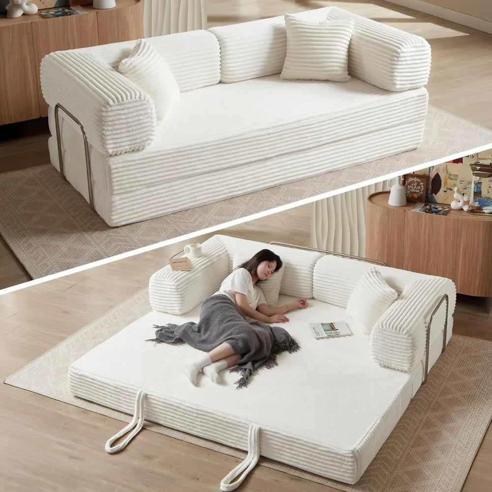 Oversized Corduroy  Sleeper Sofa