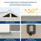 Waterproof & Rustproof Outdoor Tool Shed