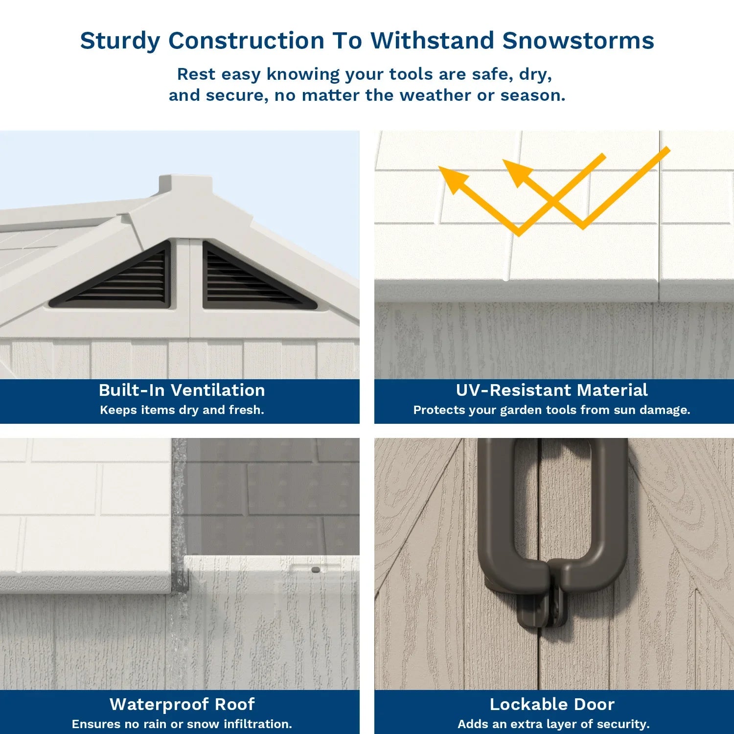 Waterproof & Rustproof Outdoor Tool Shed