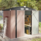 Outdoor Storage with Doors & Slooping Roof