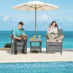 Outdoor Bistro Wicker Patio Set