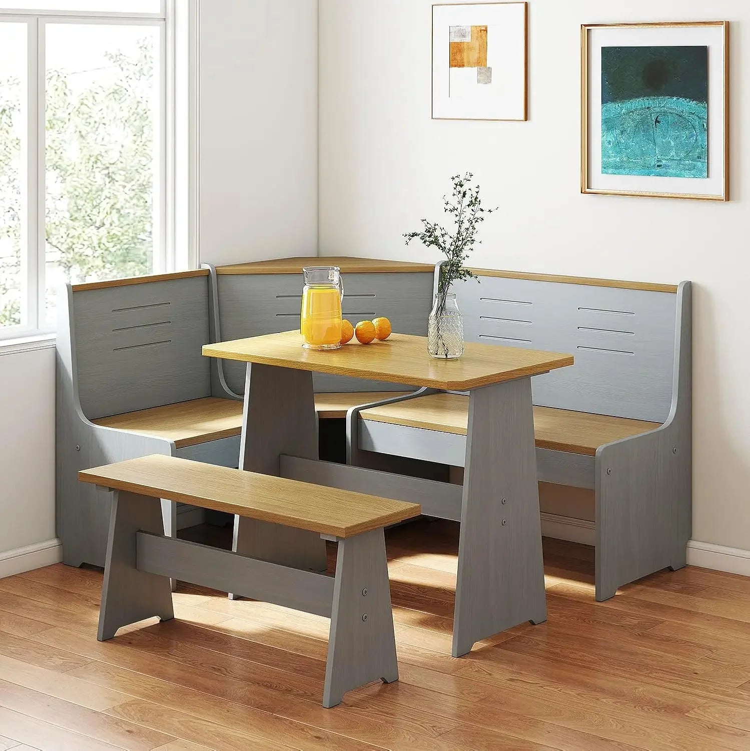 Dining Table Bench Chair Set