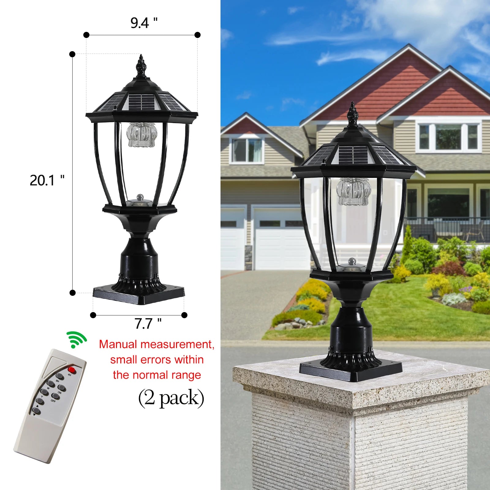 Solar Powered Outdoor Post Light,