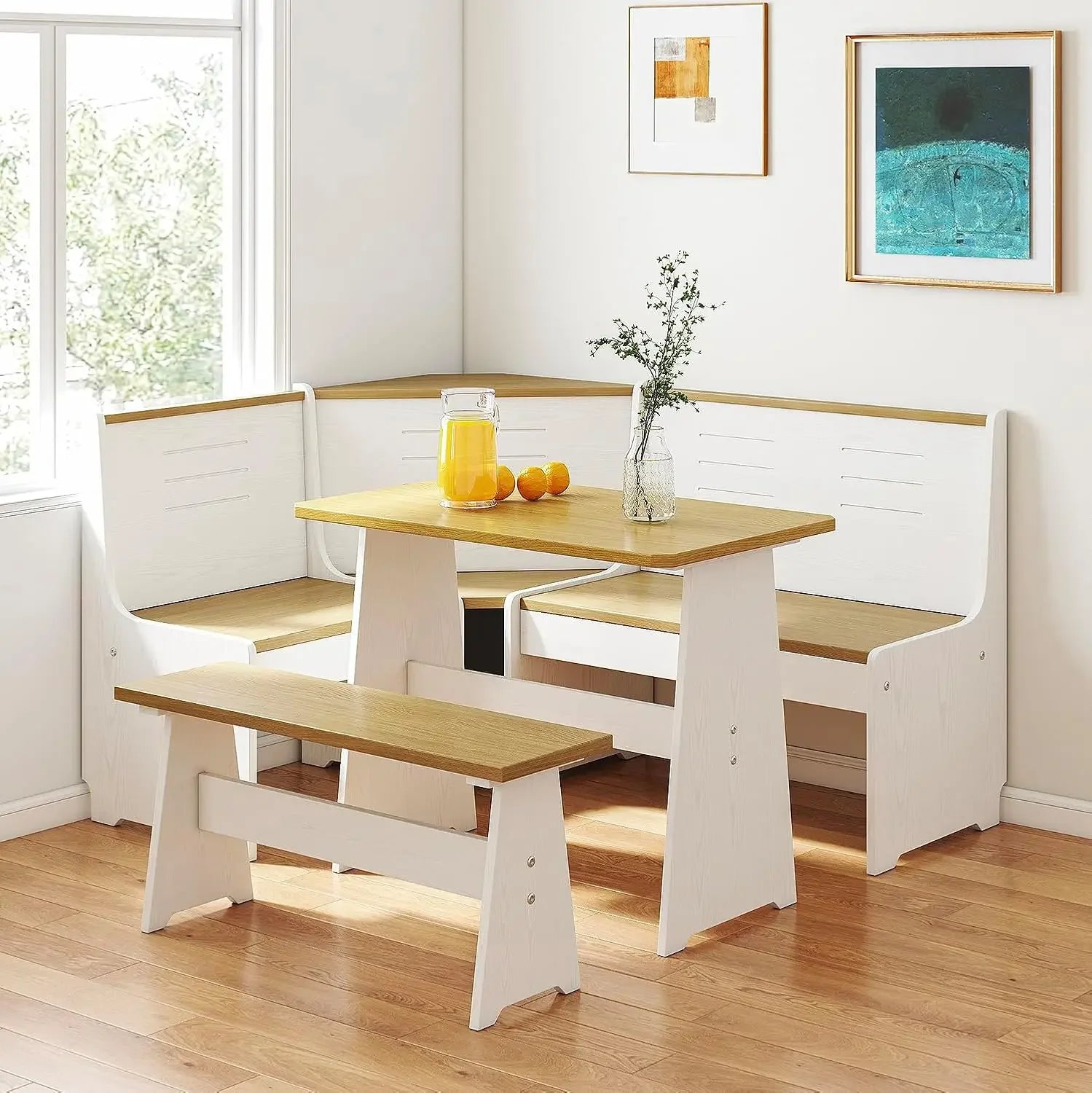 Dining Table Bench Chair Set
