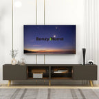Television Console Table with Storage Cabinets