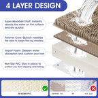Absorbent Bathroom Mat Set