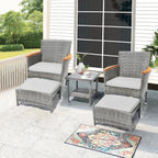 Outdoor Bistro Wicker Patio Set