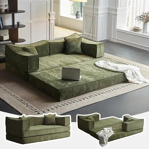 Convertible Sofa Bed  with Armrests and Backrest