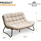 Outdoor Couch with Soft Cushion