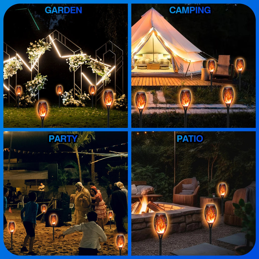 Solar Torch Lights with Flickering Flame