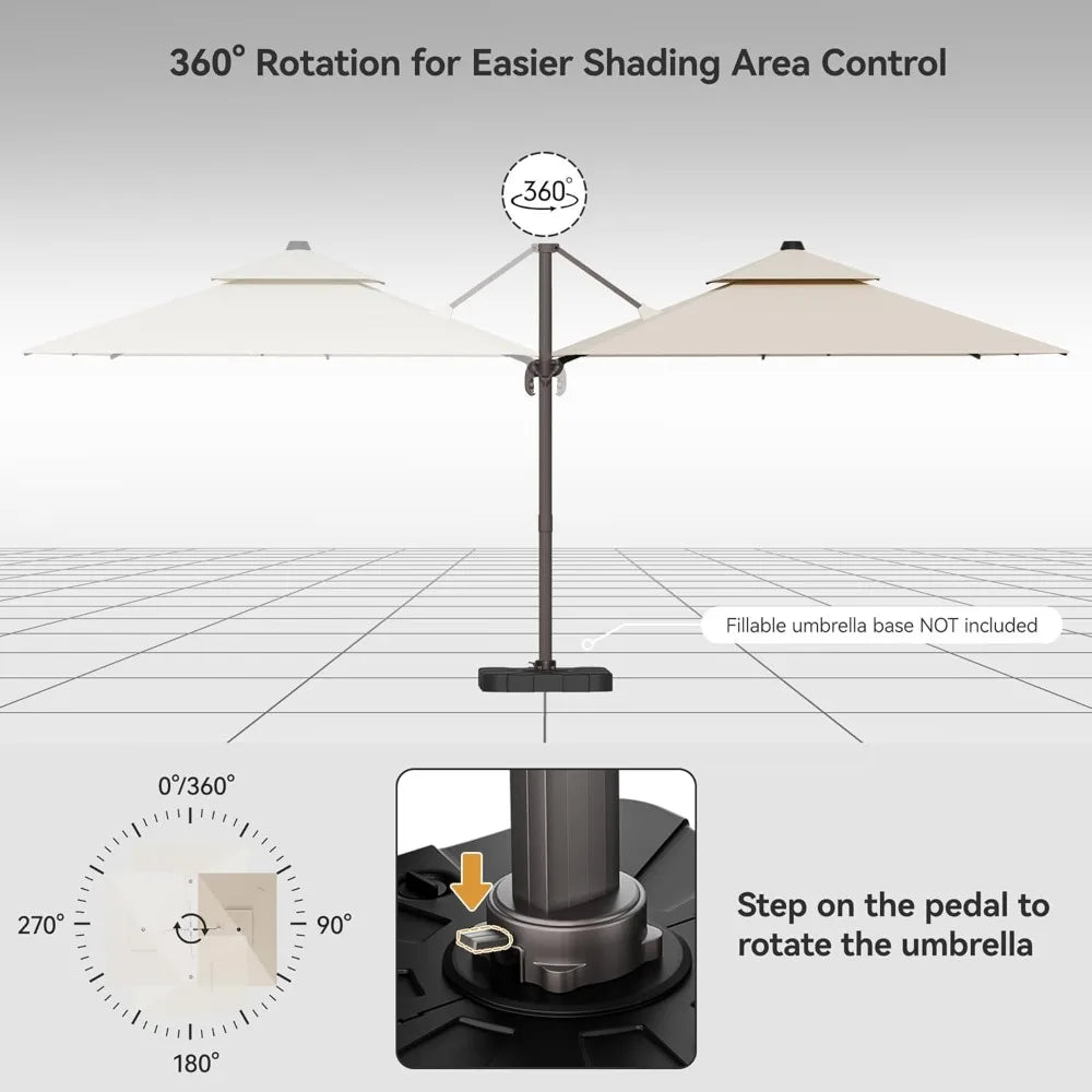 Rectangular  Large Offset Umbrella