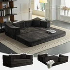 Convertible Sofa Bed  with Armrests and Backrest