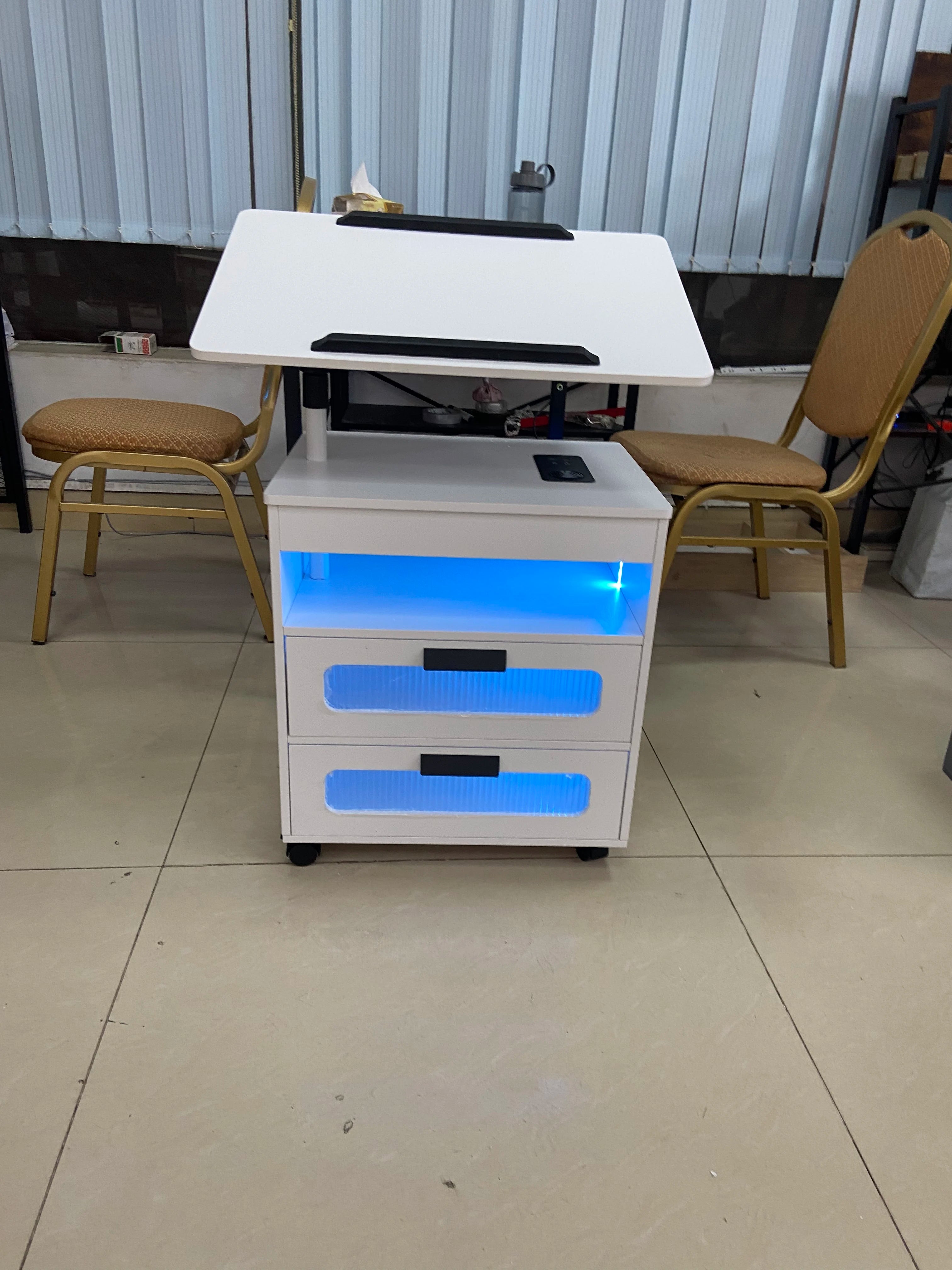 Wireless Charging Station, LED Nightstand
