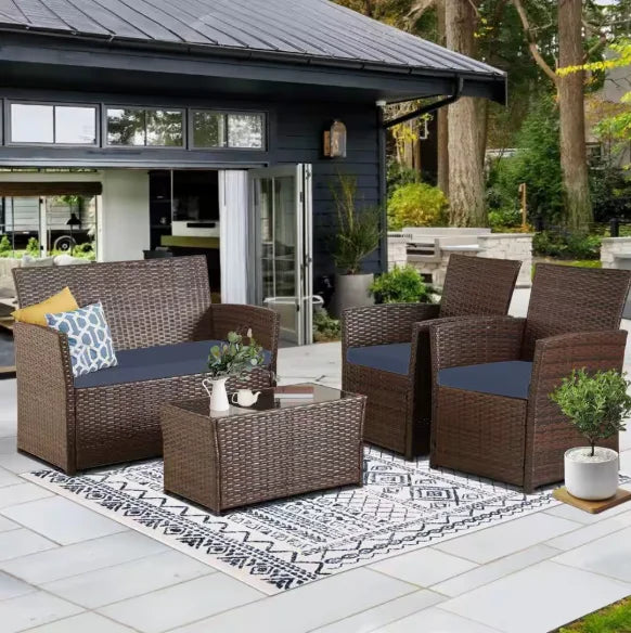 Patio Furniture Set with Cushions,