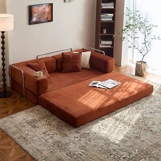 Convertible Sofa Bed  with Armrests and Backrest
