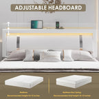 Queen Bed Frame with LED Headboard