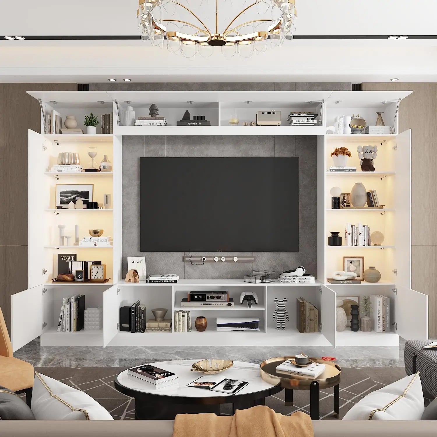 Large Wall Unit Entertainment Center