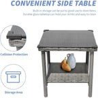Outdoor Bistro Wicker Patio Set