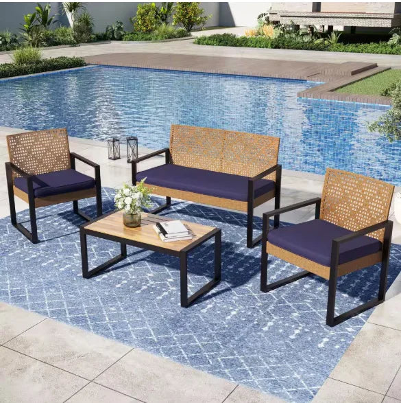 Patio Furniture Set with Cushions,