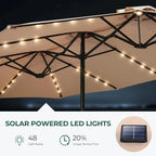 Solar LED Lighted Table Umbrella