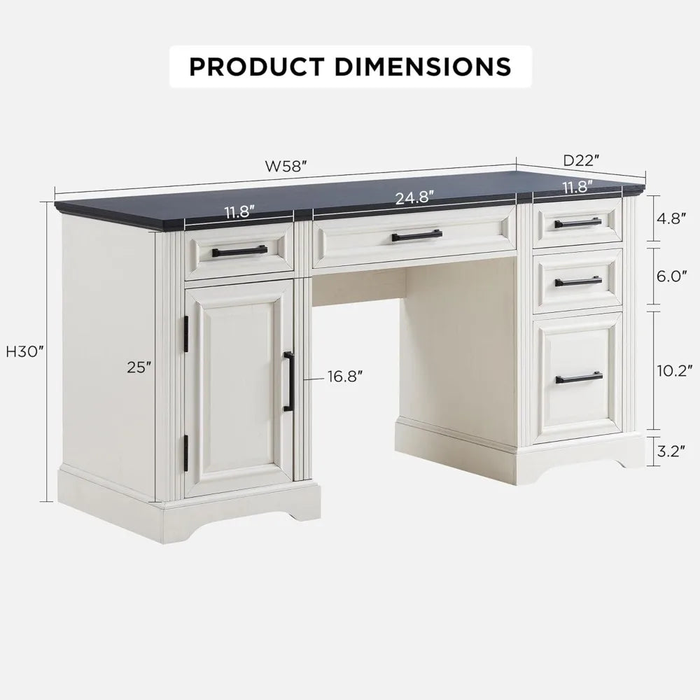 Computer Desk with Drawers
