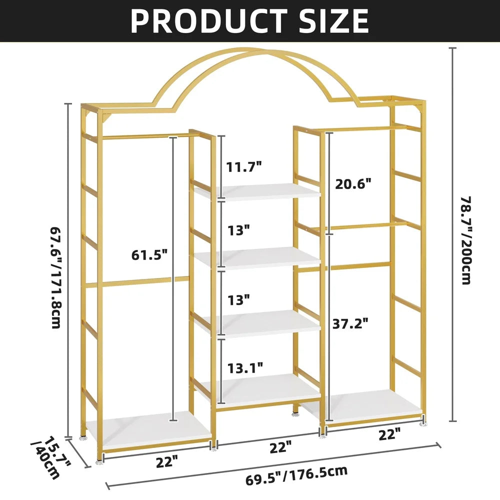 Garment Rack Organizer with shelves