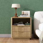 Fluted Nightstands Set  Modern Design