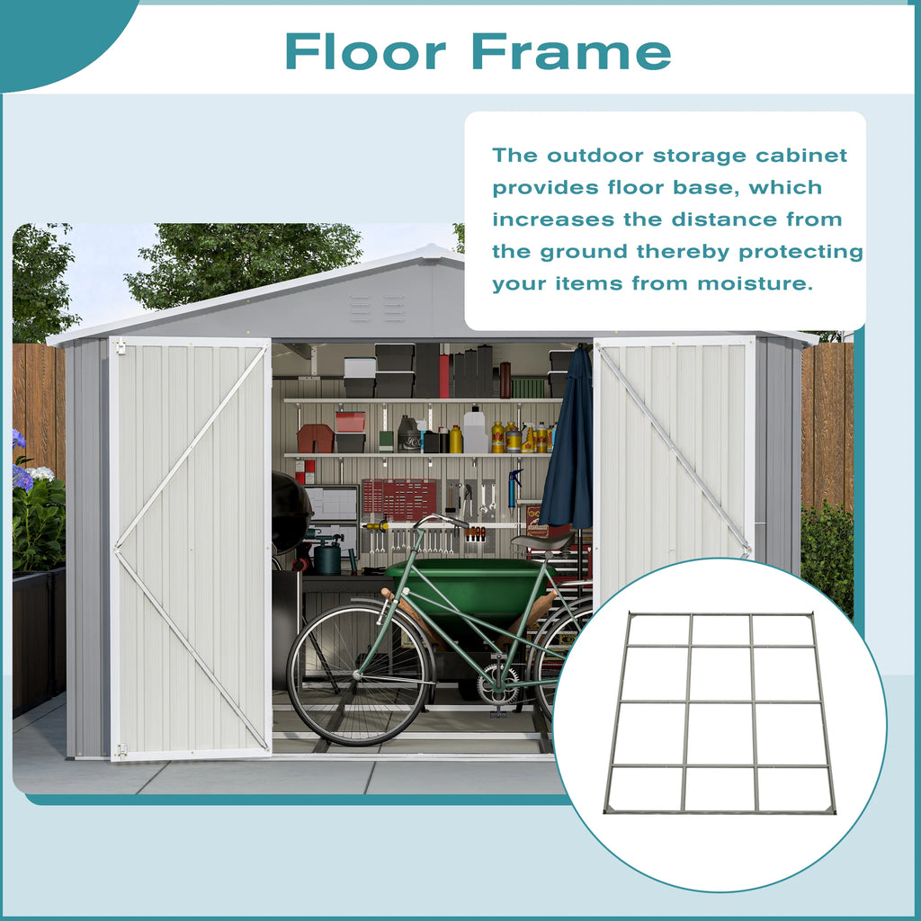 Large Utility Steel Garden Shed