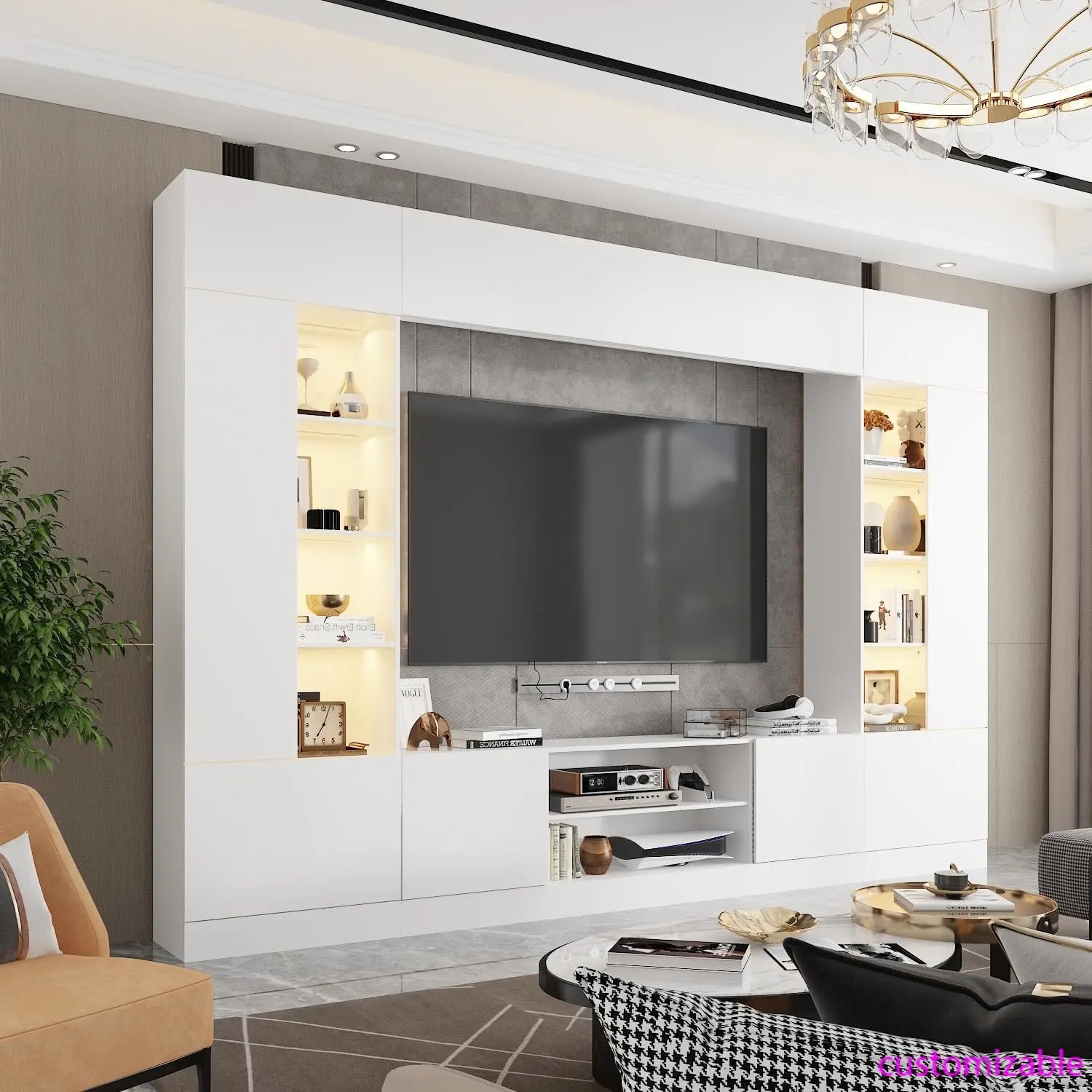 Large Wall Unit Entertainment Center